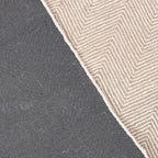 Modern Herringbone Chevron Collection Handcrafted Wool Area Rug - Durable, Zigzag Pattern, for High Traffic, Contemporary Design for Living Room, Bedroom, Dining Room Decor (Sand Beige, 2' x 3')