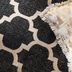 Rugs.com Lattice Collection Rug – 5' x 8' Black Medium Rug Perfect for Bedrooms, Dining Rooms, Living Rooms