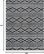 SAFAVIEH Area Rug 9x12 - Tulum Collection - Large - Black & Ivory, Moroccan Boho Tribal Design, Non-Shedding & Easy to Clean, Ideal for Living Room, Bedroom, Dining Space (TUL272Z)