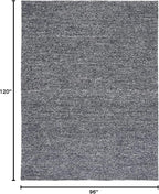 SAFAVIEH Area Rug 8x10 - Natura Collection - Large - Dark Grey, Handmade Wool Blend, Textured Design, Ideal for Living Room, Bedroom, Dining Space (NAT620H)