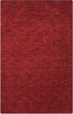 Rugsotic Carpets Hand Knotted Gabbeh Wool 5'x8' Area Rug Solid Red L00111