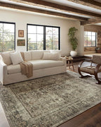 Loloi Magnolia Home by Joanna Gaines Sinclair Collection SIN-01 Pebble/Taupe 2'-3" x 11'-6", .25" Pile Height, Machine Washable, Runner Rug