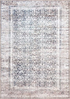 Bloom Rugs Washable Non-Slip 8' x 10' Rug - Tan/Blue/Green Traditional Area Rug for Living Room, Bedroom, Dining Room, and Kitchen - Exact Size: 8' x 10'