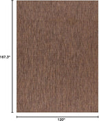 Beverly Rug Indoor Outdoor Rug 10x14, Washable Outside Carpet for Patio, Deck, Porch, Solid Modern Area Rug, Water Resistant, Gold Brown