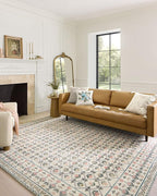 Loloi Rifle Paper Co. Eden Collection EDE-03 Lattice Ivory 3'-6" x 5'-6" Accent Rug feat. CloudPile™