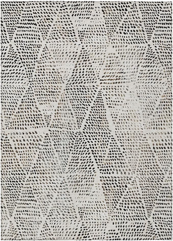 Addison Rugs Chantille ACN591 Ivory 9' x 12' Indoor Outdoor Area Rug, Easy Clean, Machine Washable, Non Shedding, Bedroom, Living Room, Dining Room, Kitchen, Patio Rug