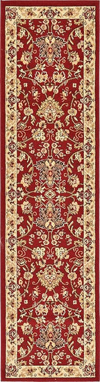 Unique Loom Sialk Hill Collection Area Rug - Washington (2' 2" x 8' 2" Runner Burgundy/Cream)
