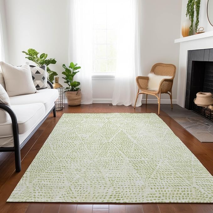 Addison Rugs Chantille ACN591 Aloe 10' x 14' Indoor Outdoor Area Rug, Easy Clean, Machine Washable, Non Shedding, Bedroom, Living Room, Dining Room, Kitchen, Patio Rug