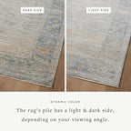 Loloi Magnolia Home by Joanna Gaines Millie Collection MIE-04 Slate/Multi 2'-3" x 3'-10", .25" Pile Height, Accent Rug