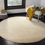 SAFAVIEH Adirondack Collection Area Rug - 6' Round, Cream & Purple, Modern Ombre Design, Non Shedding & Easy to Clean, Ideal for Living Room, Bedroom, Office, Dining Space (ADR113L)