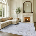Fame Rugs Turkish Rug. Washable Vintage Oriental Antique Inspired Traditional Doormat Small Modern Area Rugs Luxury Entryway Entry Bedroom Bathroom Kitchen (393VG, 7'5 x 9'9)