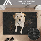 COSY HOMEER Door Mat 20”x32”,Absorbent Dirt Trapper Entryway Rugs,Non-Slip Welcome Mat,Washable Entry Rugs,Low Pile Doormat for Front Back Door,Wet Shoes & Paws,Black