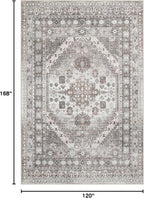 zesthome 10x14 Area Rugs,Stain Resistant Washable Rug,Ultra-Thin Rugs for Living Room,Bedroom,Non-Slip Backing Home Decor Large Area Rug (Brown/Beige,10'x14')