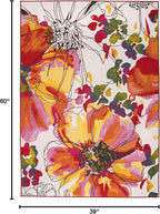 Rugshop Multi Bright Flowers Non Slip Non-Shedding Area Rug for Bedroom, Living Room and Home Office, 3'3" x 5'