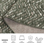 SAFAVIEH Adirondack Collection Area Rug - 6' x 9', Dark Green & Ivory, Chevron Design, Non-Shedding & Easy Care, Ideal for High Traffic Areas in Living Room, Bedroom, Dining (ADR104Y-6)