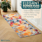 Istana Hallway Runner Rug 2x6 - Multi Colors Kitchen Rugs Non Slip Washable -Silk's Soft Touch Carpet Runner - Stylish Rug for Home
