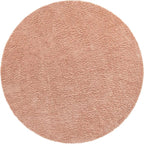 Unique Loom Davos Shag Collection Area Rug - Solid (10' Round, Dusty Rose)