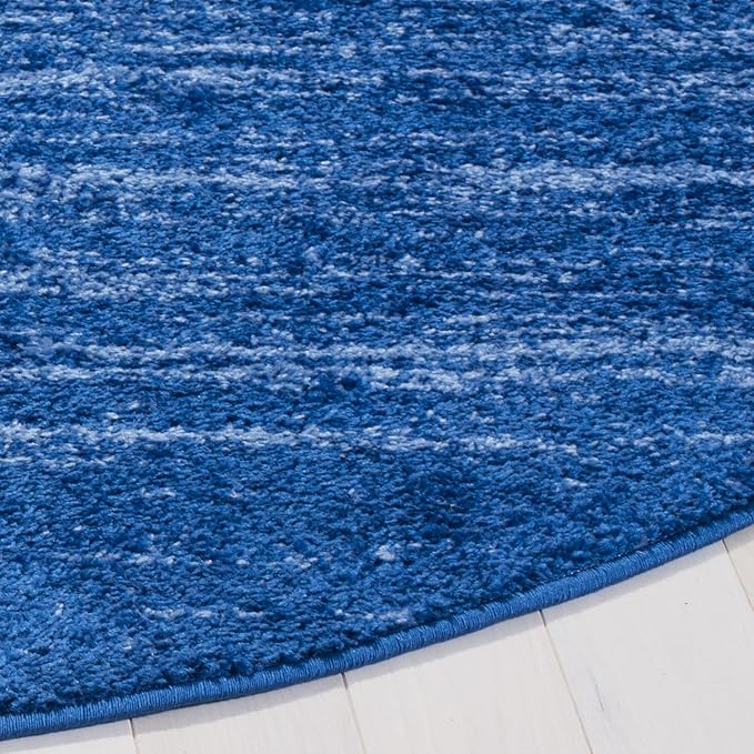 SAFAVIEH Adirondack Collection Area Rug - 6' Round, Light Blue & Dark Blue, Modern Ombre Design, Non Shedding & Easy to Clean, Ideal for Living Room, Bedroom, Office, Dining Space (ADR113F)
