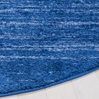 SAFAVIEH Adirondack Collection Area Rug - 8' Round, Light Blue & Dark Blue, Modern Ombre Design, Non Shedding & Easy to Clean, Ideal for Living Room, Bedroom, Office, Dining Space (ADR113F)