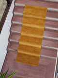 Hand Knotted Loom Wool ECO-Friendly Area Rugs - 2'6''x10', Runner, Gold Color, Solid Plain Design, High Pile Handmade Anti Skid Area Rugs for Living Room, Bed Room (L00111)