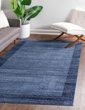 Rugs.com Angelica Collection Rug – 4' x 6' Navy Blue Medium Rug Perfect for Entryways, Kitchens, Breakfast Nooks, Accent Pieces