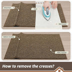 BEQHAUSE Dirt Trapper Door Mat 24" x 60", Non-Slip Washable Doormats Entrance Mat, Dirt Resistant and Absorbent Welcome Mat, Low Profile Floor Mats for Front Back Door and Entryway, Brown