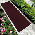 English Home Custom Size Anti Slip Burgundy Design Light Weight Durable TPR Backing Thin Pile Runner Rug (36" x 14')