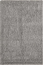 Unique Loom Solid Shag Collection Area Rug (4' 1" x 6' 1" Rectangle, Cloud Gray)