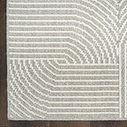 Nourison Home Textured Home Grey Ivory 3'11" x 5'11" Area Rug - Easy Clean, Non Shedding, Bed Room, Living Room, Dining Room, Kitchen (4' x 6')