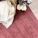 Alfa Rich 4x6 Dark Pink Washable Area Rugs for Living Room Bedroom Kitchen Girls Cotton Decor Rug