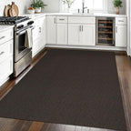 EARTHALL Washable Area Rugs 5x7 Ft Non Slip Living Room Rugs Cotton Rubber Backed Dining Room Rug Braided Bedroom Rugs Indoor Outdoor Floor Carpet for Living Room, Bedroom, Dining Room, Taupe/Coffee