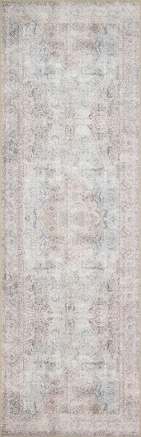 Loloi Loren Collection LQ-04 Silver/Slate 7'-6" x 9'-6" Area Rug