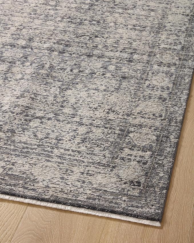 Loloi Amber Lewis Alie Collection ALE-03 Charcoal/Dove 11'-6'' x 15'-7'', .13'' Pile Height, Area Rug