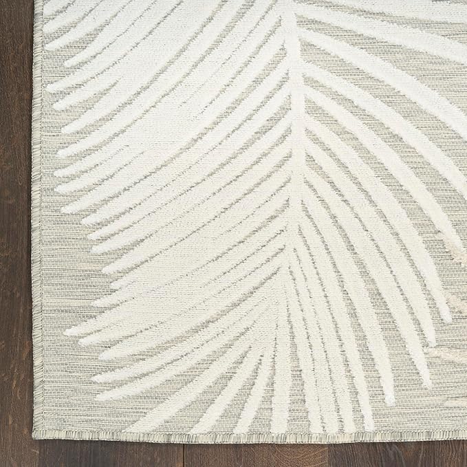 Nourison Home Suncoast Grey 4' x 6' Area Rug - Easy Clean, Non Shedding, Bed Room, Living Room, Dining Room, Kitchen (4' x 6')