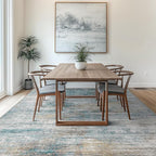 Bavni 5x7 Rug, Modern Machine Washable Rug Non-Slip, Soft Lightweight Area Rug, Stain Resistant Rugs for Living Room, Bedroom, Dining Room, Avocado Green