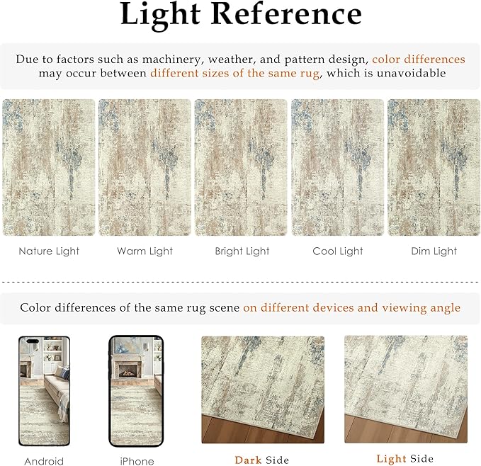 3x5 Area Rug Washable Beige Brown Abstract Office Carpet Modern Neutral Non Slip Soft Low Pile Indoor Entry Contemporary Aesthetic Door Mat Bedroom Throw Rug for Kitchen Laundry Dining Room