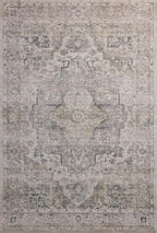 Loloi Amber Lewis Josie Collection JOS-03 Silver/Natural 3'-6" x 5'-6", .13" Pile Height, Low Profile, Machine Washable, Accent Rug