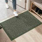 BEQHAUSE 20"x32" Entryway Rug Indoor Door Mat Non-Slip Washable, Hallway Rugs Absorbent & Stain Resist Hall Carpet Runner Rugs for Entryway, Front Door Floor Mats Laundry Room Rugs for Entry, Green