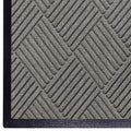 WaterHog Diamond | Commercial-Grade Entrance Mat with Rubber Border – Indoor/Outdoor, Quick Drying, Stain Resistant Door Mat (Medium Grey, 3' x 10')