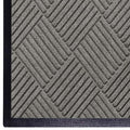 M+A Matting WaterHog Diamond | Commercial-Grade Entrance Mat with Rubber Border – Indoor/Outdoor, Quick Drying, Stain Resistant Door Mat (Medium Grey, 4' x 10')