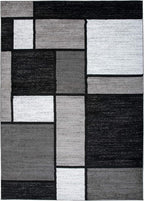Rugshop Modern Geometric Gray Area Rug, Fade-Resistant Carpet for Large Living Room, Dining Room, or Open Space, 10' x 14'
