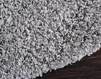 Unique Loom Solid Shag Collection Area Rug (8' Round, Cloud Gray)