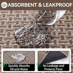 Indoor Door Mat 24"x72",Door Mat Indoor Entrance Dirt Resistant and Absorbent Non-Slip Rubber Backing Front Door Mats Washable Low-Profile Mats for Entryway, Inside Entrance Easy Clean Brown