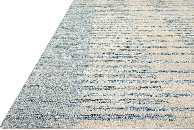 Loloi Chris Loves Julia Chris Collection CHR-01 Ivory/Denim 8'-6'' x 11'-6'', .50" Pile Height, Area Rug
