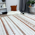 Alfa Rich 3x5 Beige Terracotta Washable Area Rugs for Living Room Bedroom Kitchen Cotton Runner