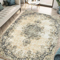 Keen Home Design 8x10 Rug - Machine Washable Area Rug with Non-Slip Backing, Ideal for Living Room, Dining Room, Bedroom - Vintage, Easy Clean, Durable, Low Pile - (8' x 10')