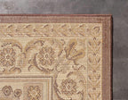 Unique Loom Versailles Collection Traditional Classic Medallion Floral Motif Area Rug (9' 0 x 12' 0 Rectangular, Brown/ Ivory)