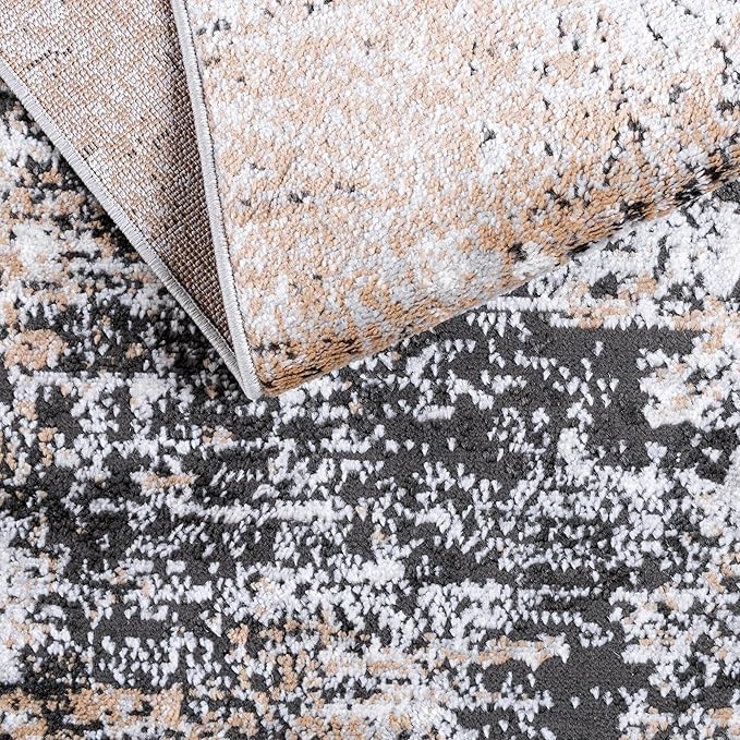 Rugs.com Leipzig Collection Area Rug – 9X12 Beige Low-Pile Rug Perfect for Living Rooms, Large Dining Rooms, Open Floorplans