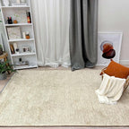 Alfa Rich 3x10 Sand Beige Washable Area Rugs for Living Room Hallway Kitchen Cotton Runner Decor Rug