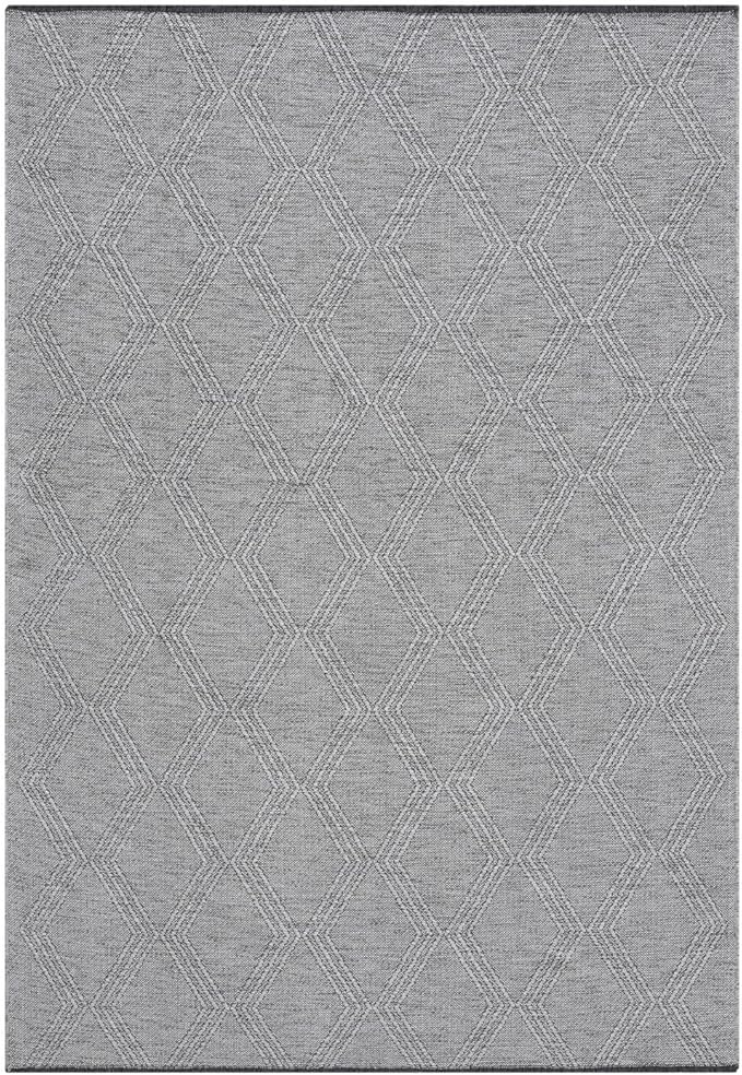 LUXE WEAVERS Modern Farmhouse Gray 6x9 Washable Area Rug, Anti-Slip Diamond Pattern Carpet